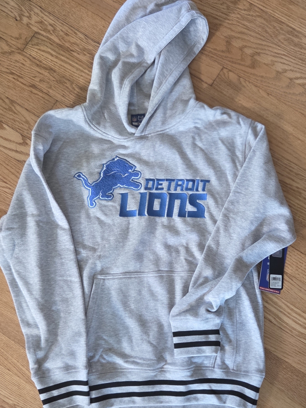 Detroit Lions Men's Gray Hooded Pullover Sweatshirt